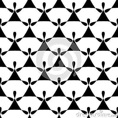 Seamless black and white angel wings pattern Stock Photo