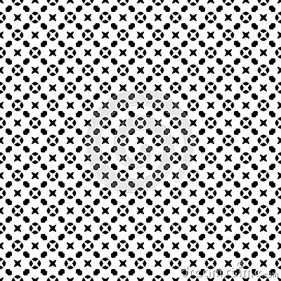 SEAMLESS BLACK AND WHITE GEOMETRIC PATTERN Vector Illustration