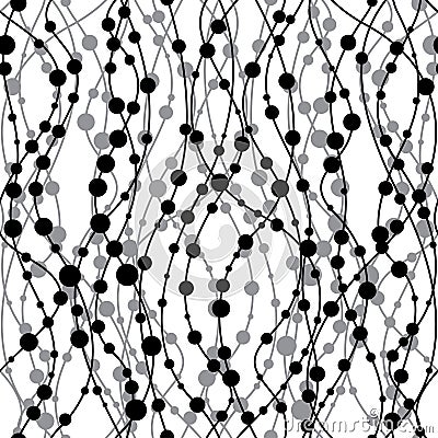 Seamless black-and-white pattern Vector Illustration