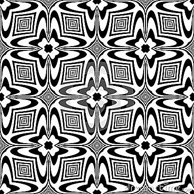 Seamless black and white pattern Vector Illustration