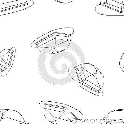 A seamless black and white vector pattern of butter pieces in a glass butter boxes Vector Illustration