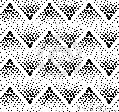 Seamless black zig zag pattern Vector Illustration