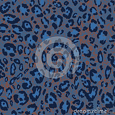 Seamless blue animal skin Vector Illustration