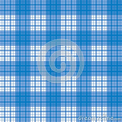 Seamless blue checked pattern Vector Illustration