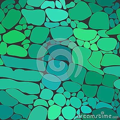 Seamless Blue-Green Alligator Pattern Vector Illustration