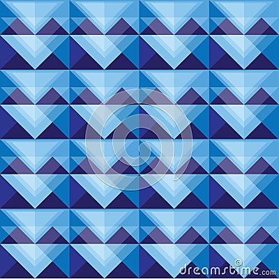 Seamless blue triangle pattern design Vector Illustration