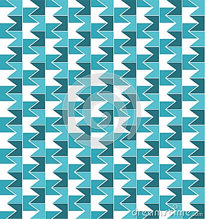 Seamless Blue zigzag vector pattern Stock Photo