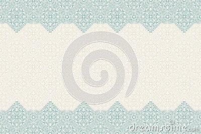 Seamless border vector ornate in Eastern style. Islam pattern Vector Illustration