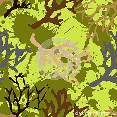 Seamless botanic pattern. Vector Illustration