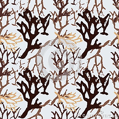 Seamless botanic pattern. Vector Illustration