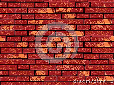 Seamless brick wall Vector Illustration