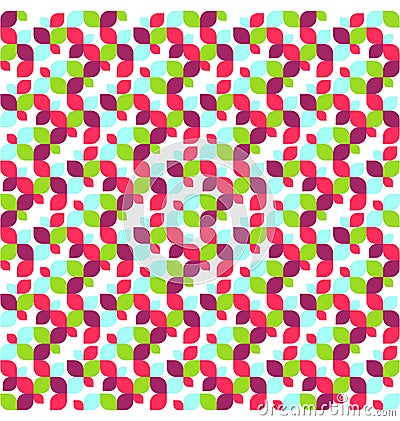 Seamless Bright Abstract Leafs Pattern Vector Illustration