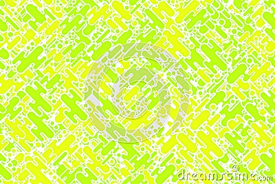 Seamless bright emerald shapes and dots plating wrapping pattern Stock Photo