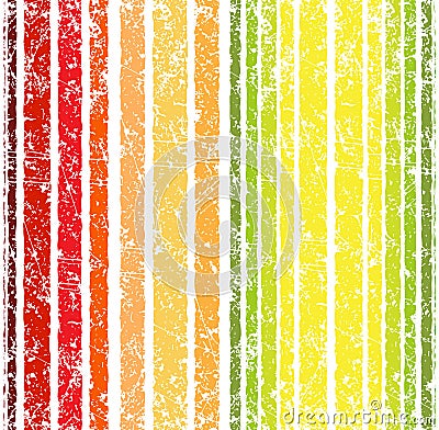 Seamless bright grunge style shabby full color stripe pattern. V Vector Illustration