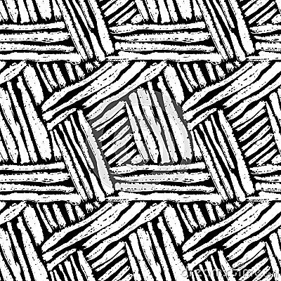 Seamless brushpen doodle pattern grunge texture.Trendy modern in Stock Photo