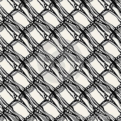 Seamless brushpen doodle pattern grunge texture.Trendy modern Vector Illustration