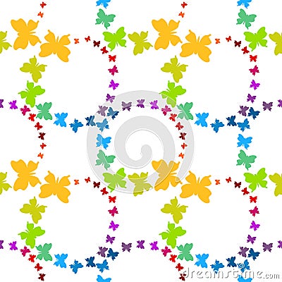 Seamless butterfly circles pattern Stock Photo