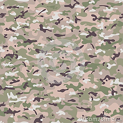 Seamless camouflage military cloth of infantry. Abstract background. Vector illustration Vector Illustration
