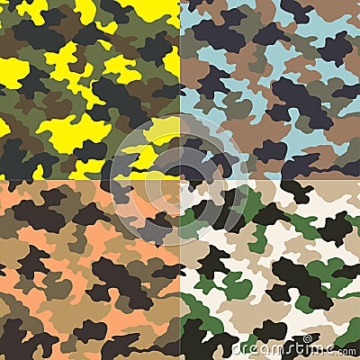 Seamless camouflage pattern Vector Illustration