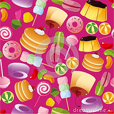 Seamless candy pattern Vector Illustration