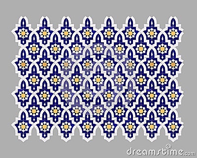 Seamless ceramic tile based on traditional oriental arabic patterns. Vintage multicolor pattern in turkish, morocco, arabic. Stock Photo