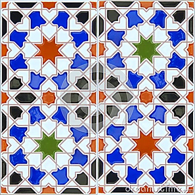 Seamless ceramic tile in the Spanish Andalusian style Stock Photo