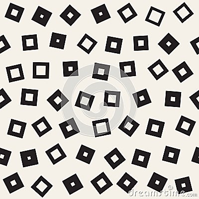 Seamless chaotic patterns. Randomly scattered geometric shapes. Abstract retro background design Vector Illustration