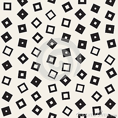 Seamless chaotic patterns. Randomly scattered geometric shapes. Abstract retro background design Stock Photo