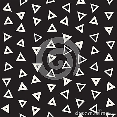 Seamless chaotic patterns. Randomly scattered geometric shapes. Abstract retro background design Stock Photo