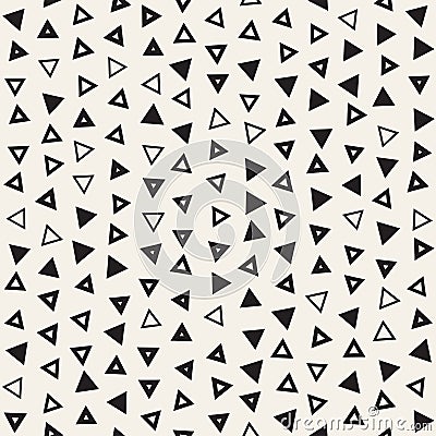 Seamless chaotic patterns. Randomly scattered geometric shapes. Abstract retro background design Stock Photo