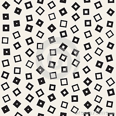 Seamless chaotic patterns. Randomly scattered geometric shapes. Abstract retro background design Vector Illustration