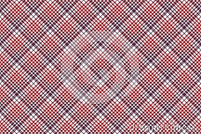 Seamless check fabric texture tablecloth pattern Vector Illustration