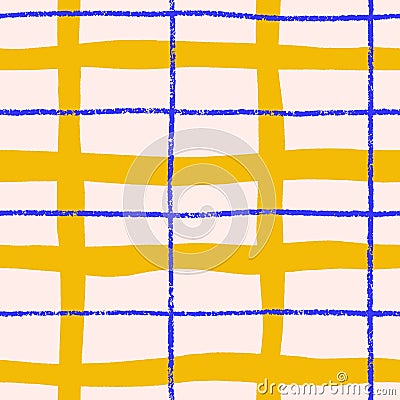 Seamless checkered pattern. Plaid, check texture, endless background in modern style. Repeating print with stripes for Vector Illustration