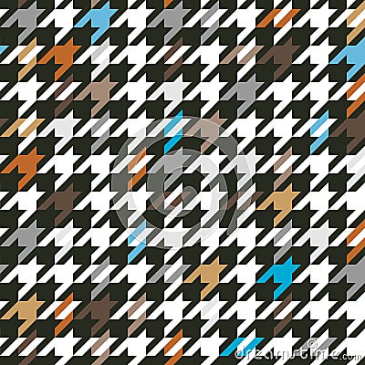 Seamless checkered woolen pattern. Vector Illustration