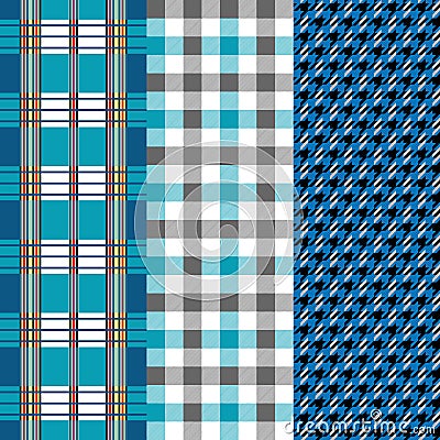 Seamless checkered woolen pattern. Vector Illustration