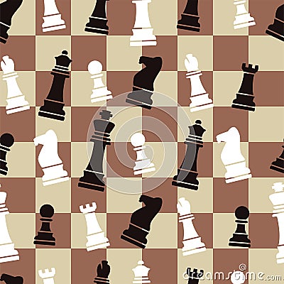 Seamless chess background pattern, vector Vector Illustration