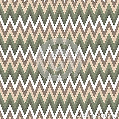 Seamless chevron pattern. Cute green and brawn Christmas palette Vector Illustration
