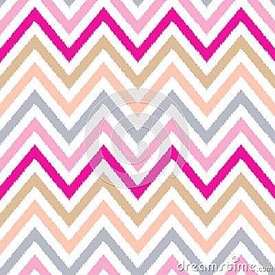 Seamless chevron stripes fabric pattern Vector Illustration