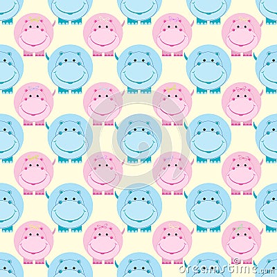 Seamless children pattern vector illustration Vector Illustration