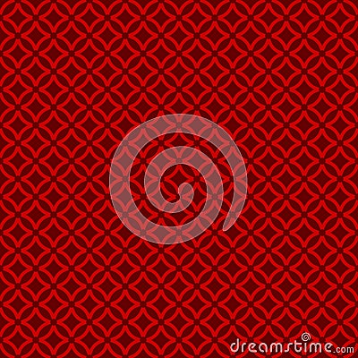 Seamless Chinese window tracery round cross line pattern background. Vector Illustration
