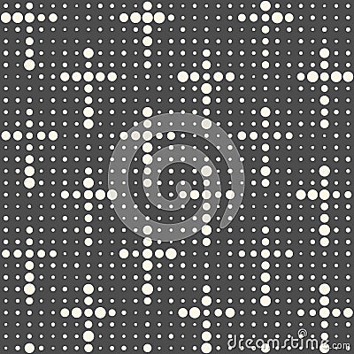 Seamless Christian Cross Background. Vector Circle Pattern Vector Illustration