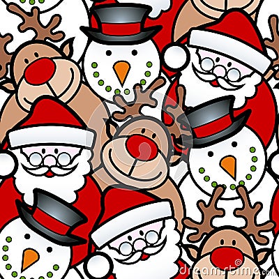 Seamless christmas background Vector Illustration