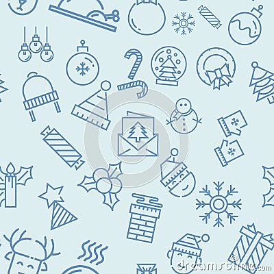 Seamless christmas background Vector Illustration