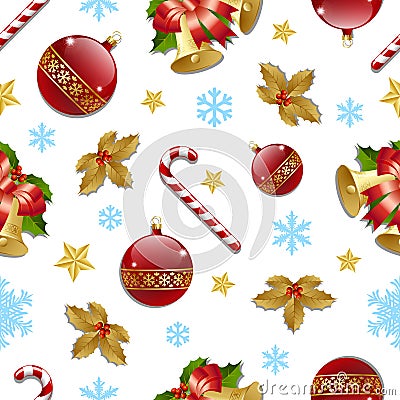 Seamless Christmas pattern Vector Illustration