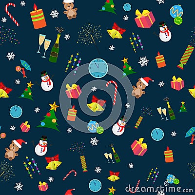 Seamless christmas pattern Vector Illustration