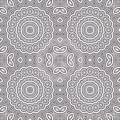 Seamless circle ornamental pattern background Stock Photo