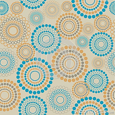 Seamless circle pattern Vector Illustration