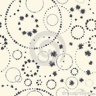 Seamless Circle Pattern. Vector Sparklers Background Vector Illustration