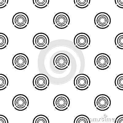 Seamless Circles Cuts Styled Repeated Design On White Background Stock Photo