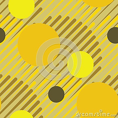 Seamless circles 80s retro pattern Vector Illustration